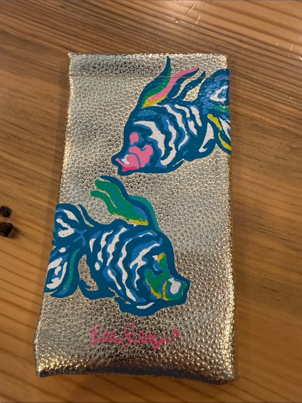 Lilly Pulitzer gold textured